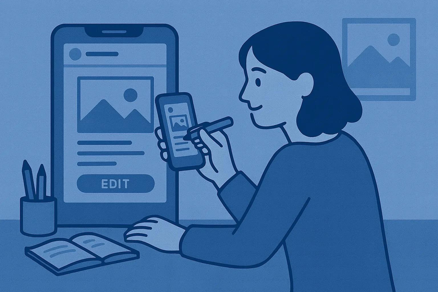 persona editando problemas en redes