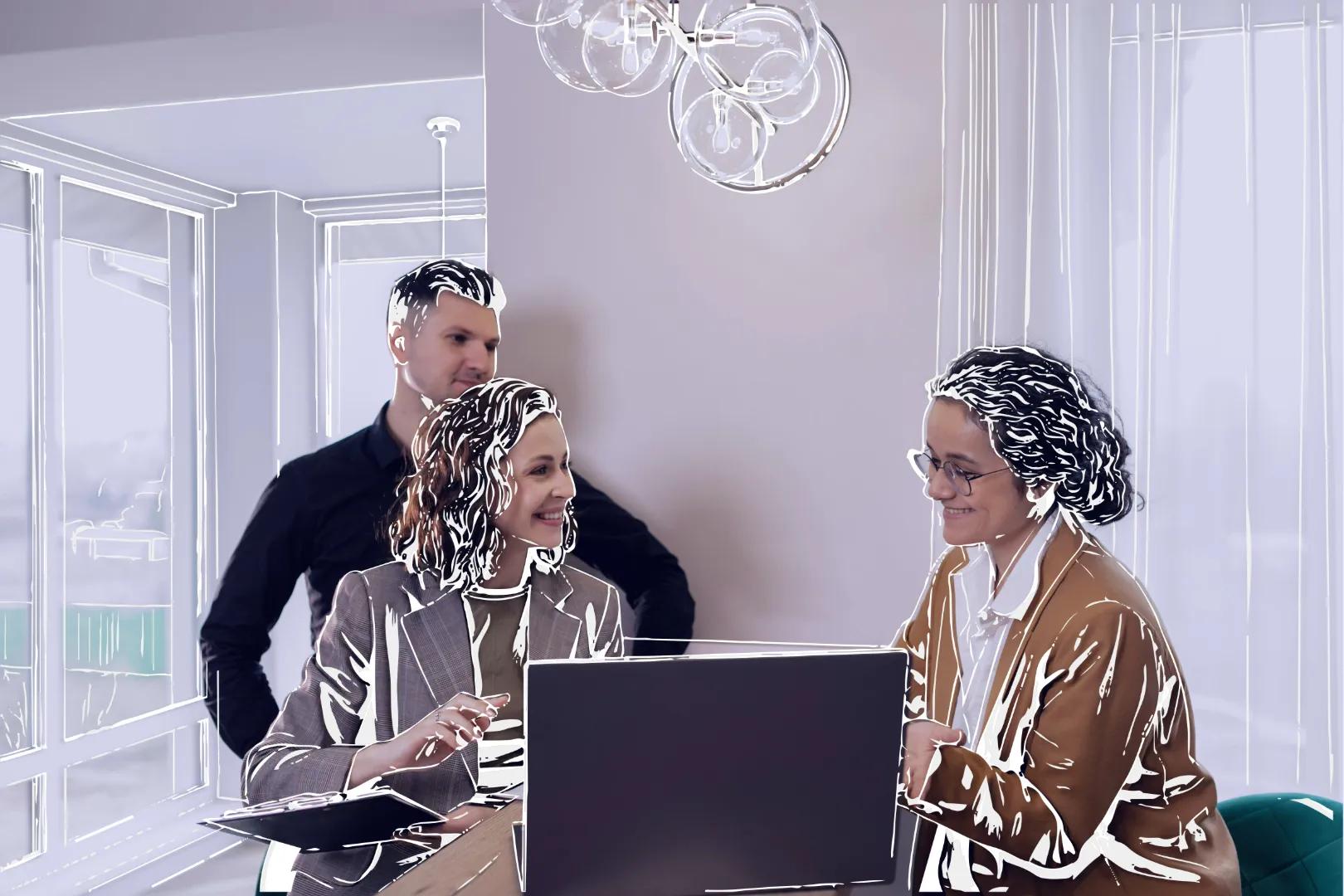 Advisor guiding a client